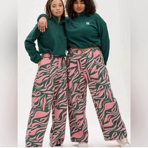 🩷 Lucy & Yak Mari Pink and Green Zebra Print Jeans 💚